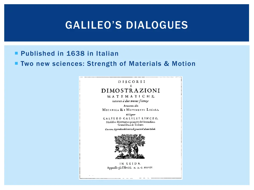 galileo s dialogues