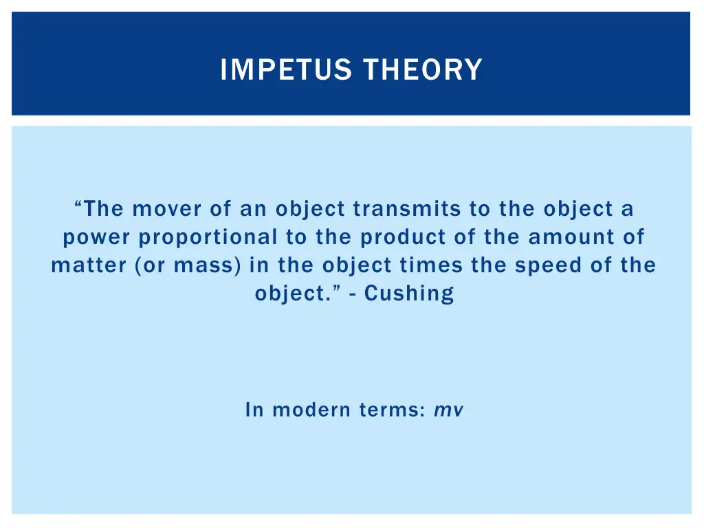 impetus theory