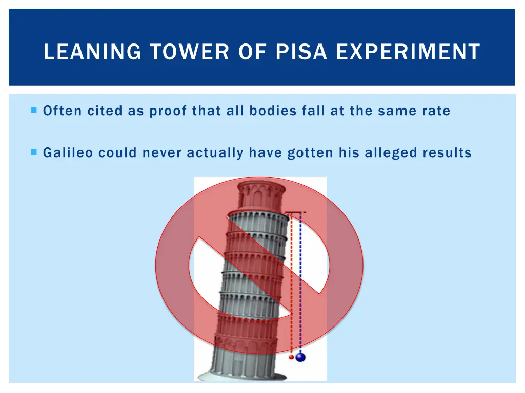 leaning tower of pisa experiment