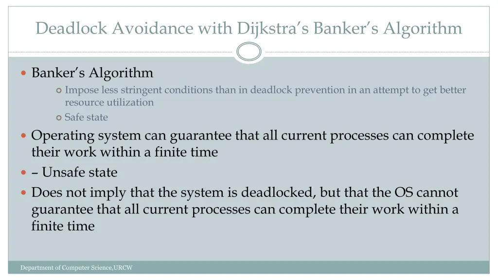 deadlock avoidance with dijkstra s banker