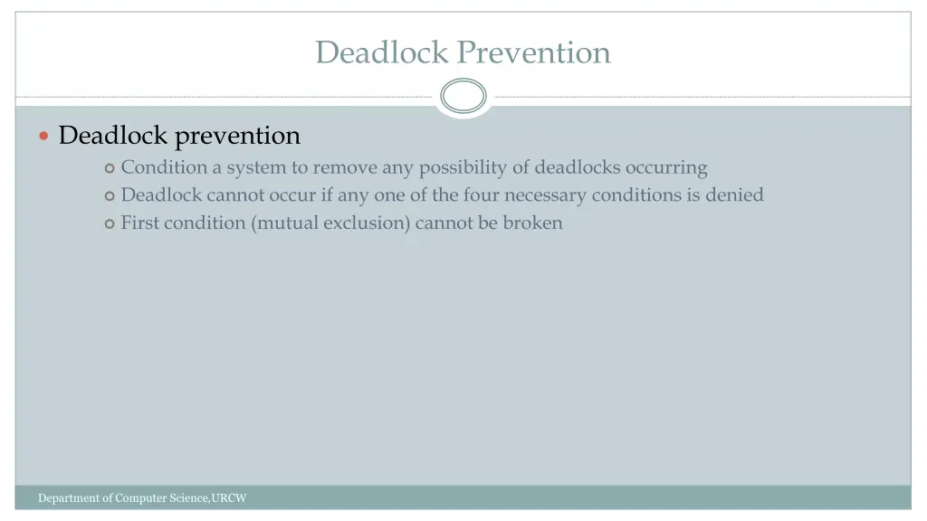 deadlock prevention