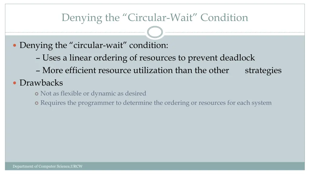 denying the circular wait condition