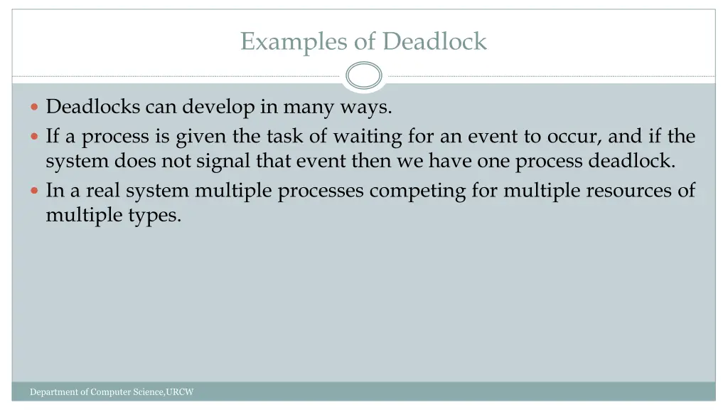 examples of deadlock