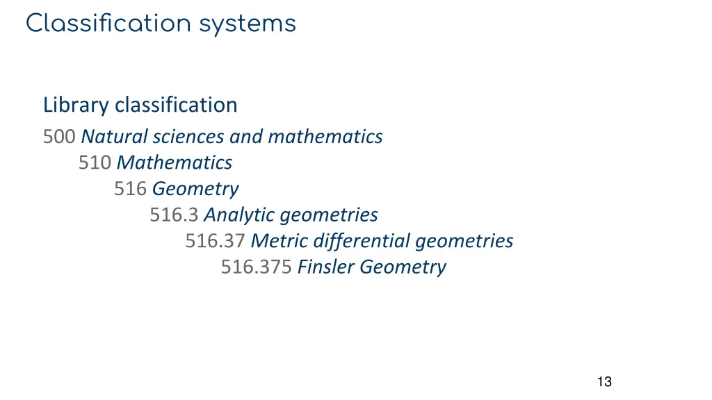 classification systems 2