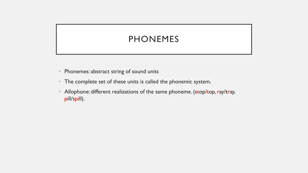 phonemes