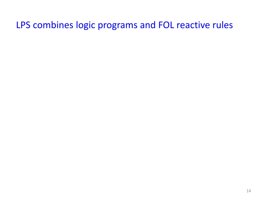 lps combines logic programs and fol reactive rules 3