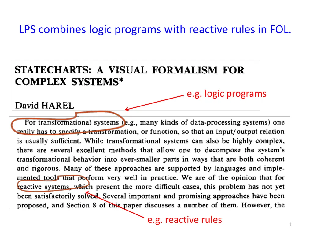 lps combines logic programs with reactive rules