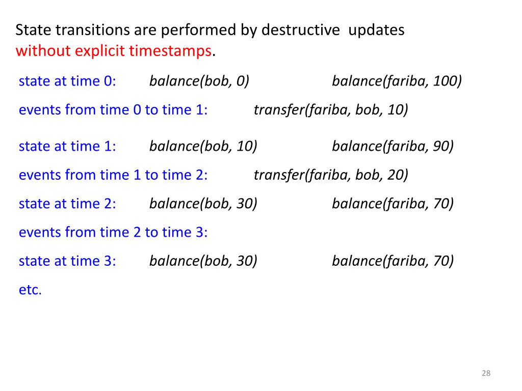 state transitions are performed by destructive 3