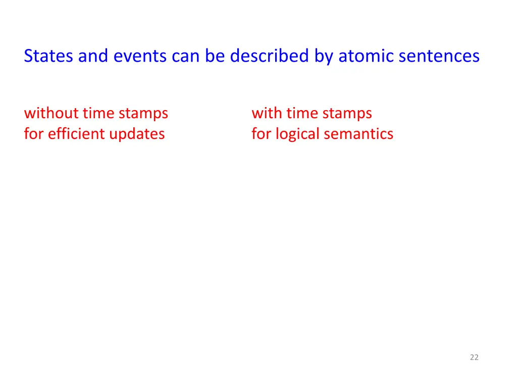 states and events can be described by atomic