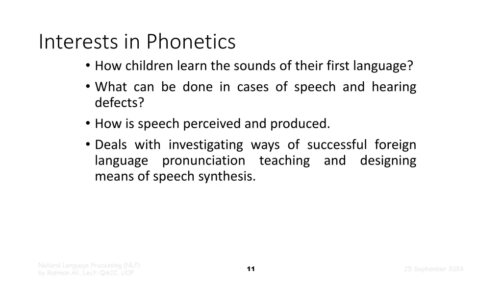 interests in phonetics how children learn