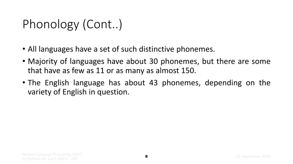 phonology cont