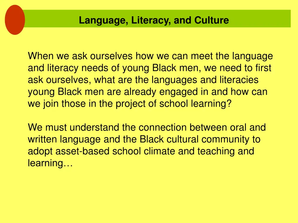 language literacy and culture