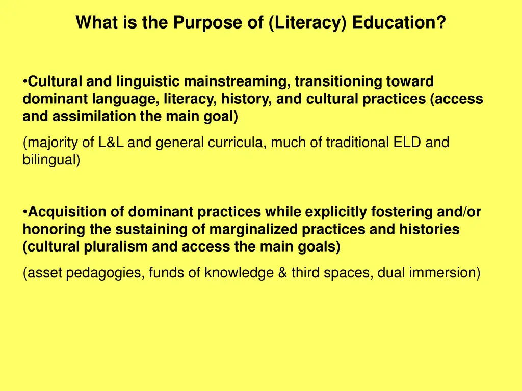 what is the purpose of literacy education