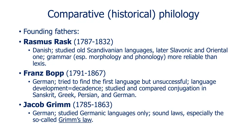 comparative historical philology