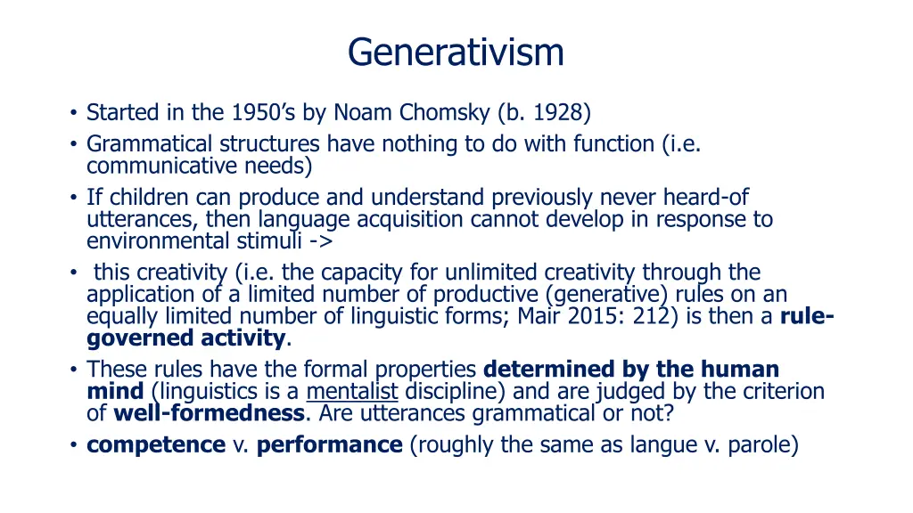 generativism