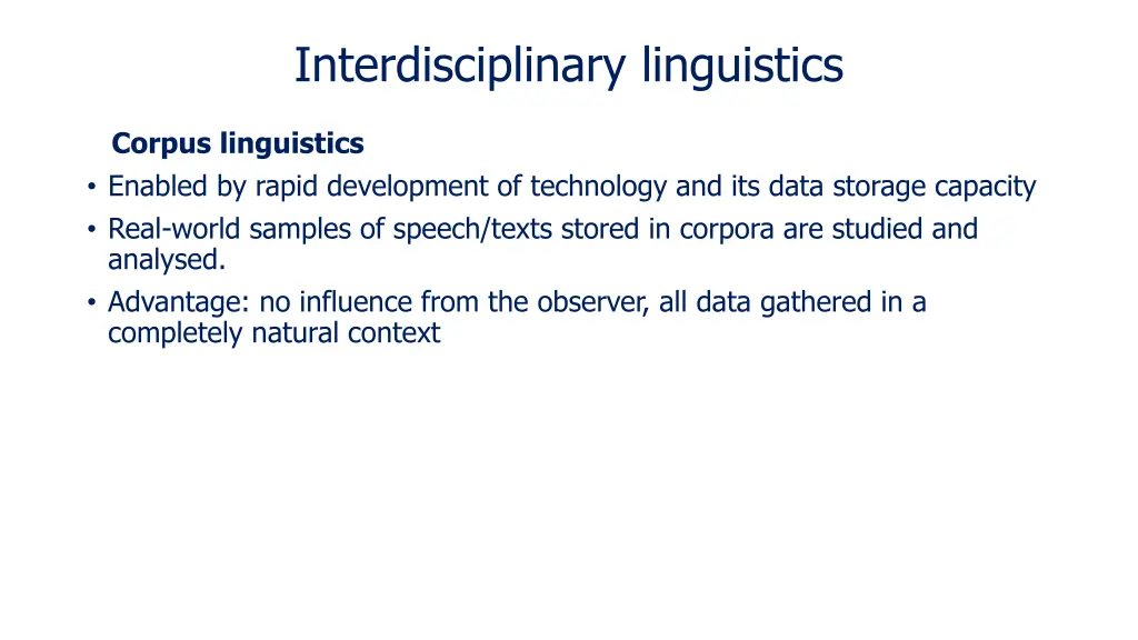 interdisciplinary linguistics 1