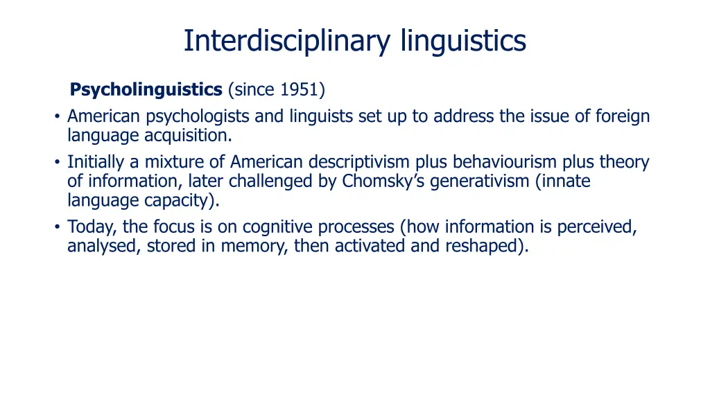 interdisciplinary linguistics 2