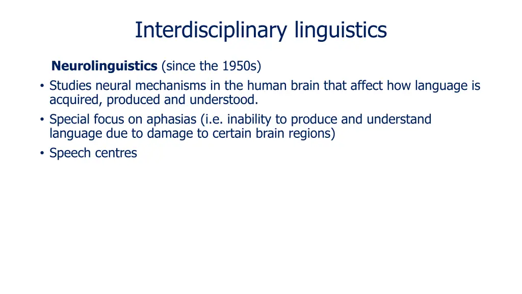 interdisciplinary linguistics 3