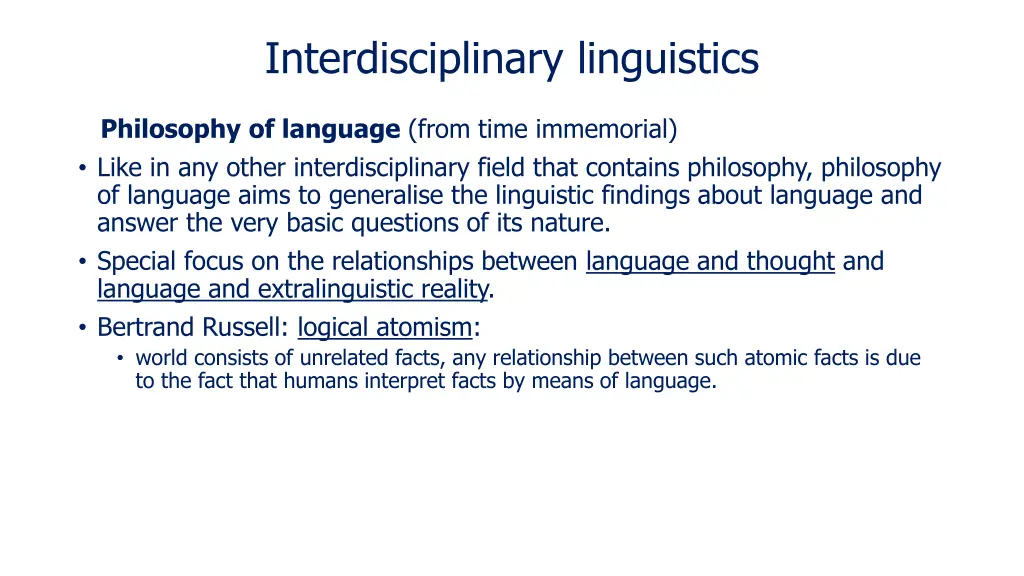 interdisciplinary linguistics 4