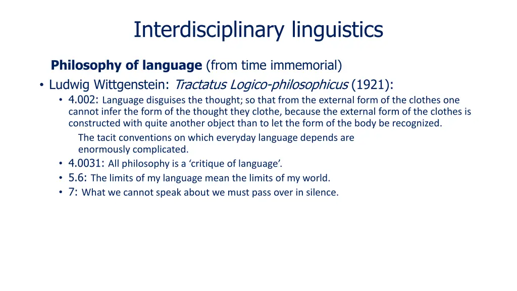 interdisciplinary linguistics 5