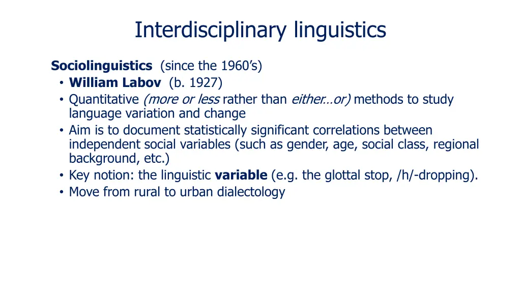 interdisciplinary linguistics