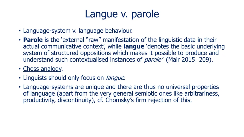 langue v parole