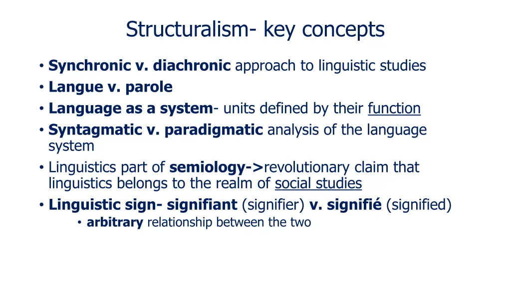 structuralism key concepts