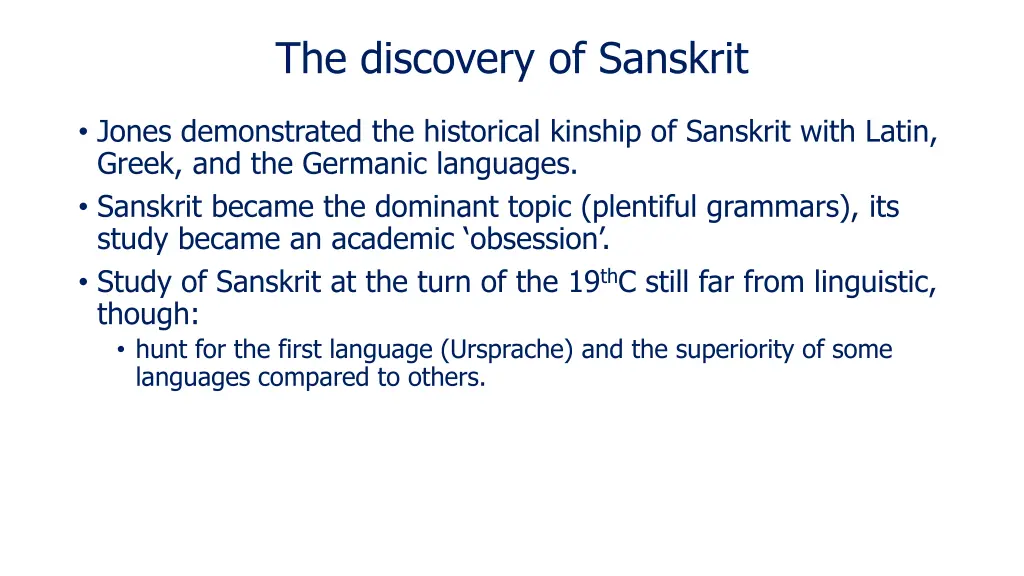 the discovery of sanskrit