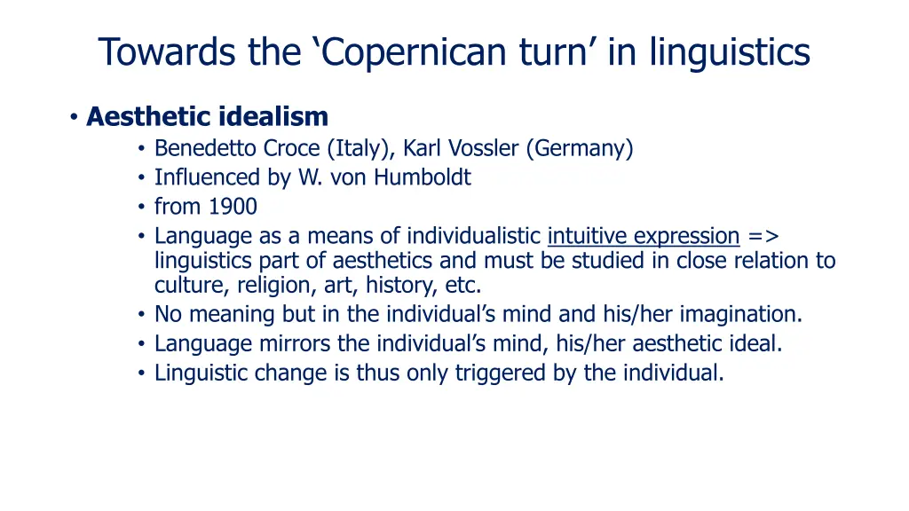 towards the copernican turn in linguistics 1