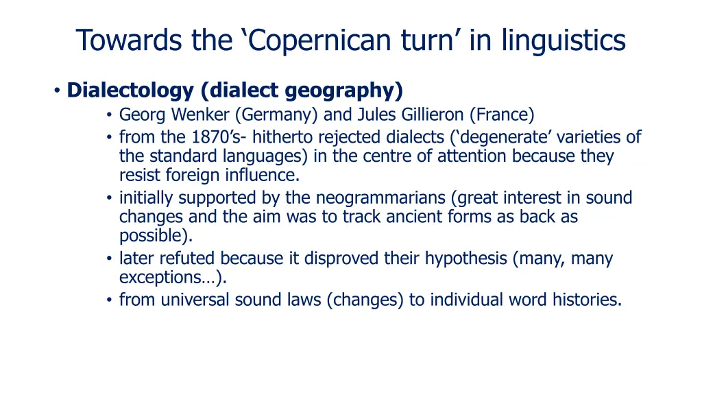 towards the copernican turn in linguistics