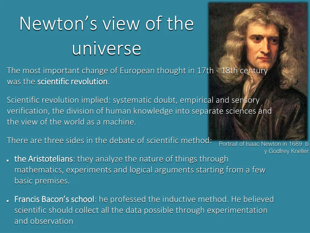 newton s view of the universe