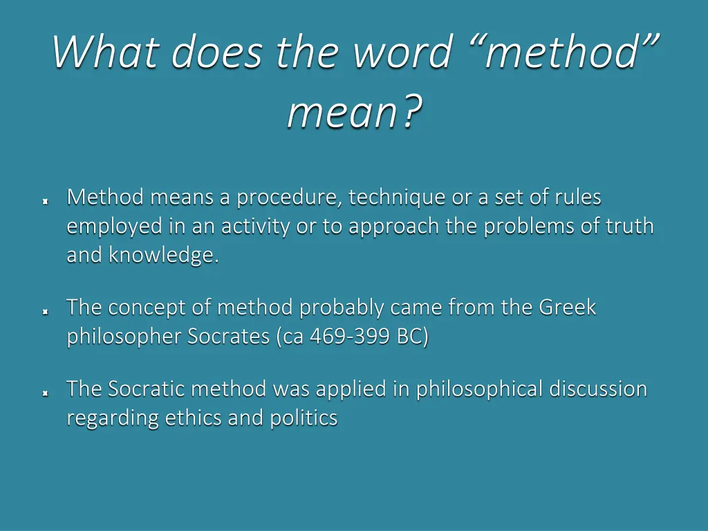 what does the word method mean