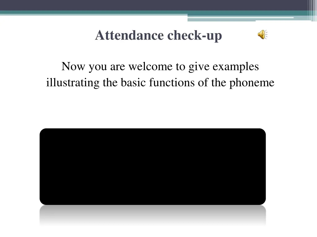 attendance check up