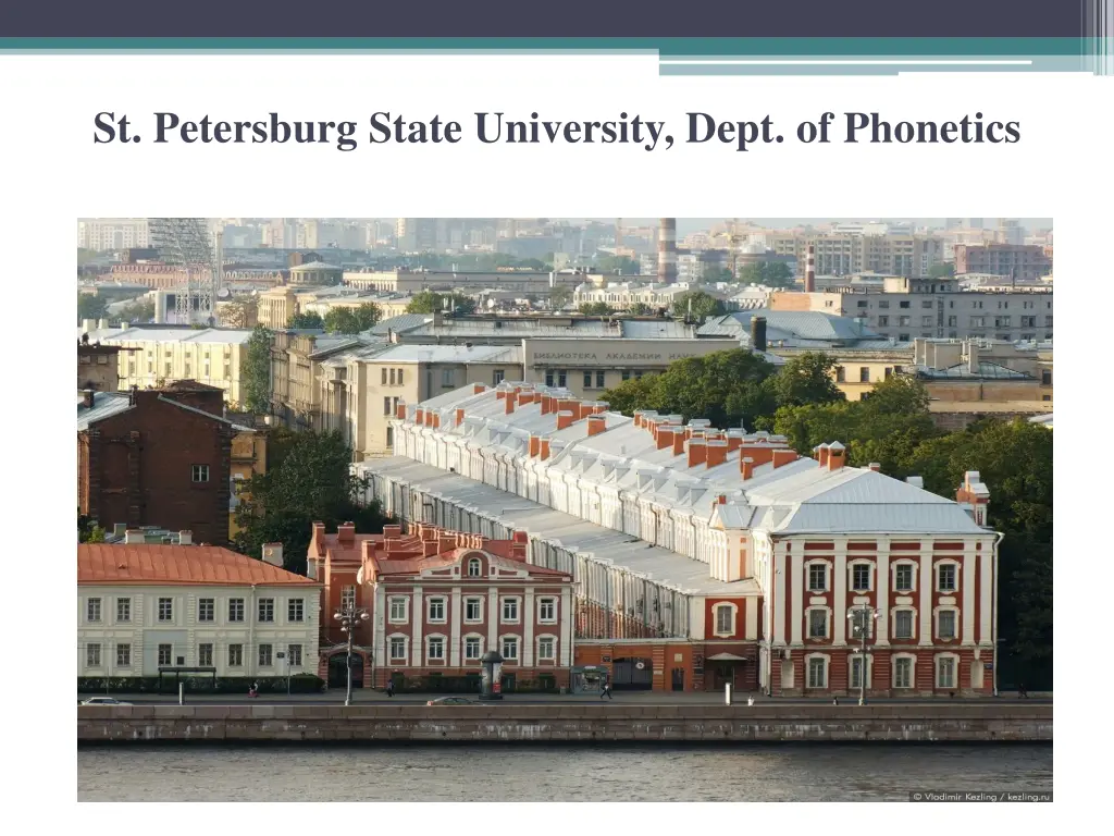 st petersburg state university dept of phonetics