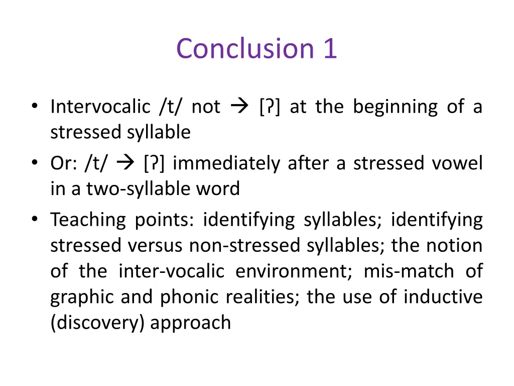 conclusion 1