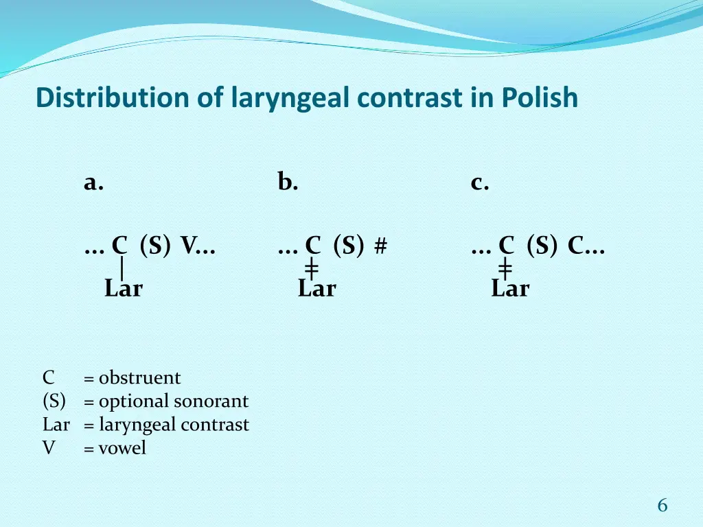 distribution of laryngeal contrast in polish