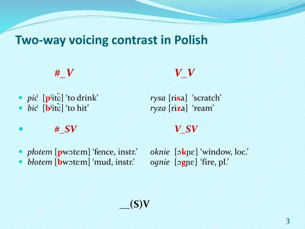 two way voicing contrast in polish