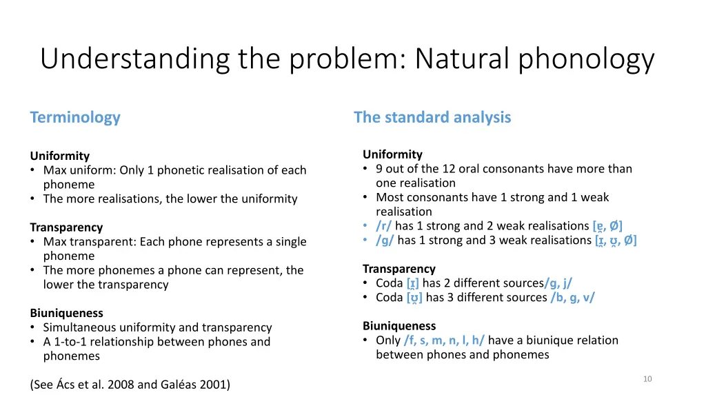 understanding the problem natural phonology