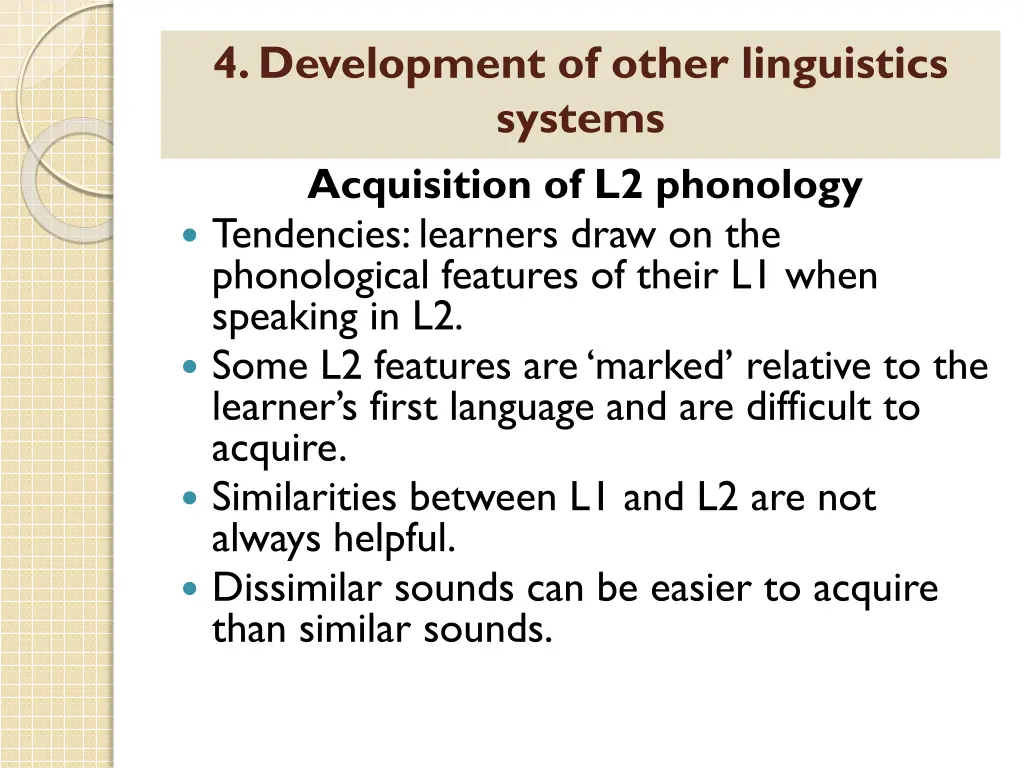 4 development of other linguistics systems