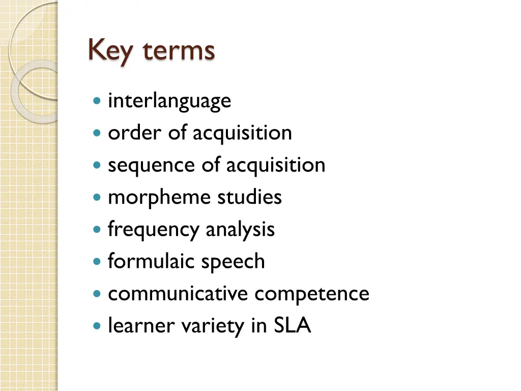 key terms