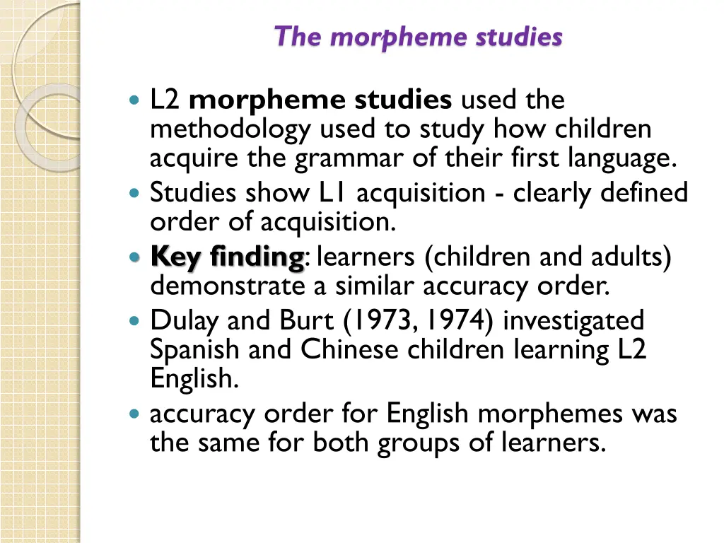 the morpheme studies