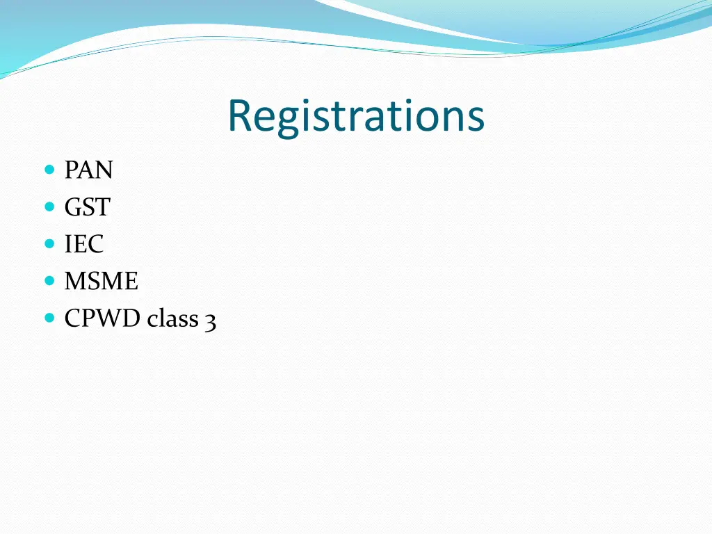 registrations