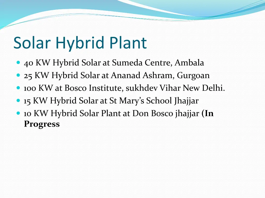 solar hybrid plant