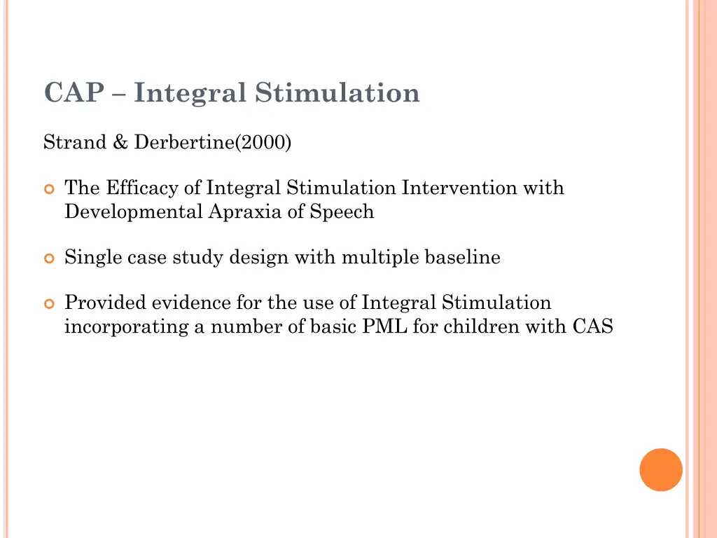 cap integral stimulation