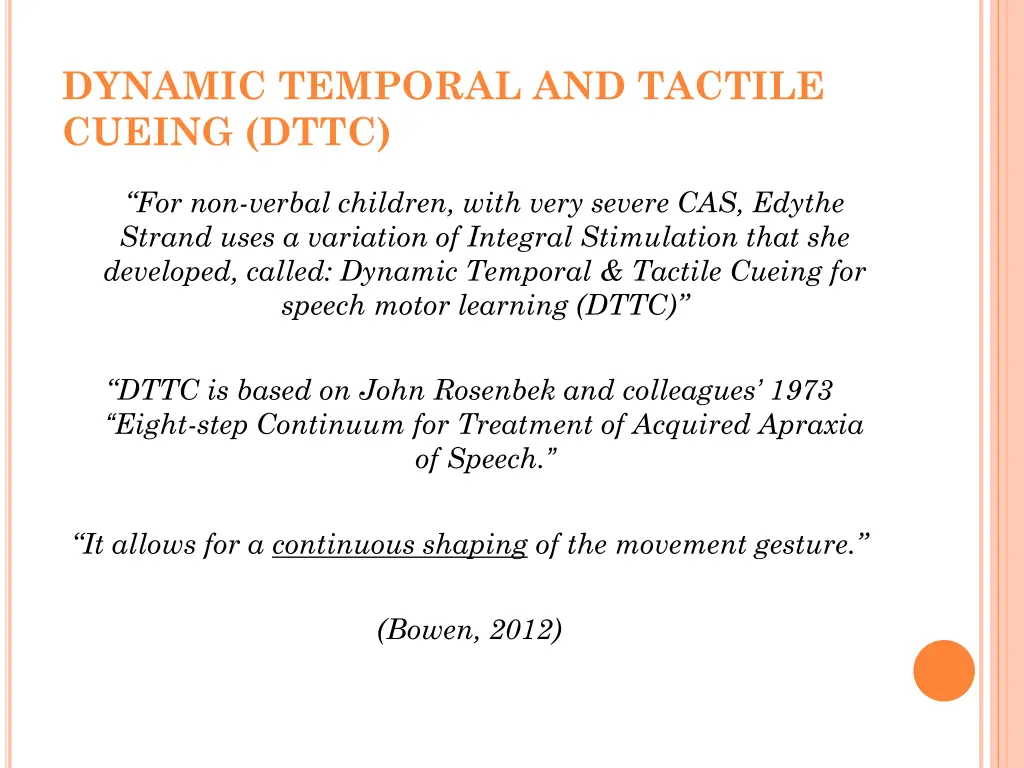 dynamic temporal and tactile cueing dttc