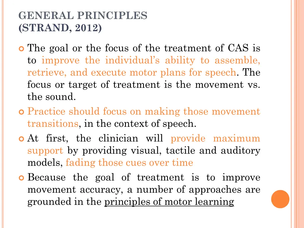 general principles strand 2012