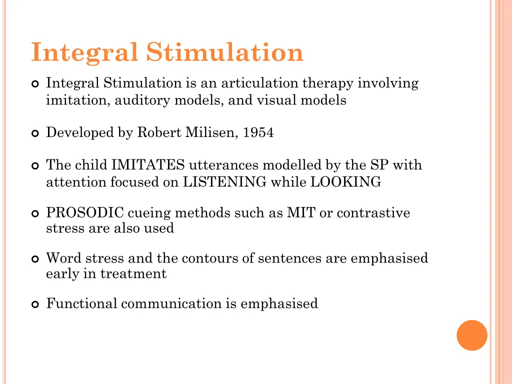 integral stimulation