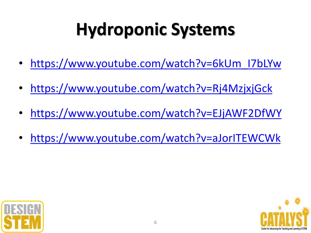 hydroponic systems