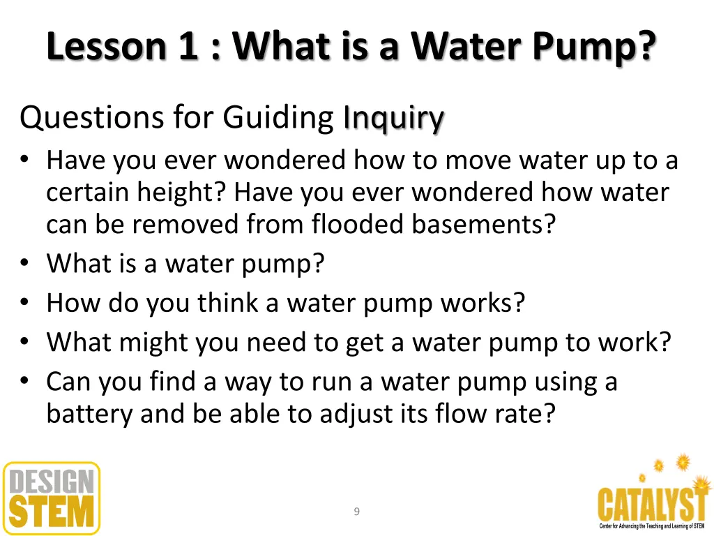 lesson 1 what is a water pump 1