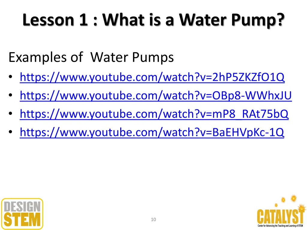 lesson 1 what is a water pump 2